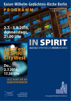 in spirit 2015 - Evangelische Kaiser-Wilhelm