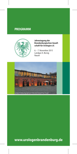 Jahrestagung der Brandenburgischen Gesellschaft für Urologie e.V. 6.