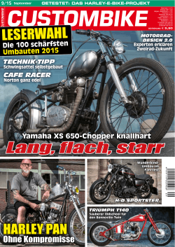 CUSTOMBIKE Fahrtest WUNDERKIND Sportster