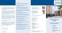 Modul 5 1.-2. Oktober 2015 - Deutsche Wirbelsäulengesellschaft