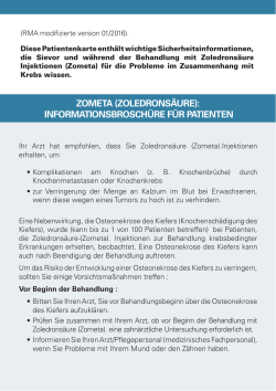 zometa (zoledronsäure): informationsbroschüre für - afmps-fagg