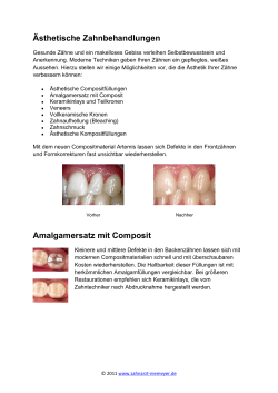 Ästhetische Zahnbehandlungen Amalgamersatz