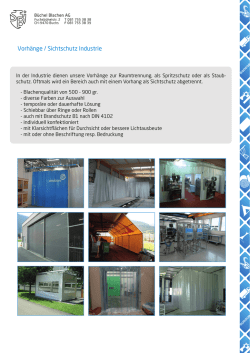 Vorhänge Sichtschutz Industrie