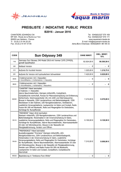 Die aktuelle Preisliste erhalten Sie hier - aquamarin