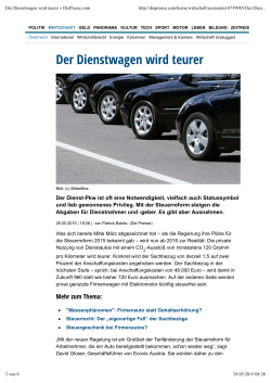 26.5.2015_diepresse.com_Der Dienstwagen wird teurer