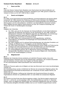 Verband Kultur Baselland Statuten-Entwurf_