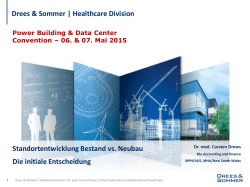 Drees & Sommer | Healthcare Division