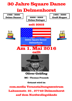Am 1. Mai 2016 30 Jahre Square Dance in Delmenhorst