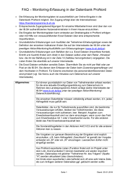 FAQ - Monitoring ProNord - Investitionsbank Schleswig