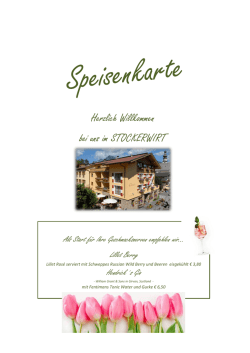 Herzlich Willkommen bei uns im STOCKERWIRT - Hotel