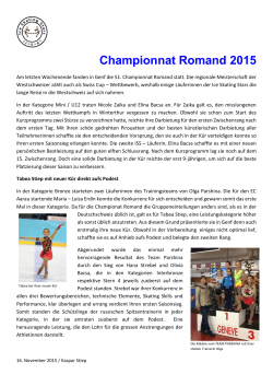 Chamionnat Romand 2015, Genève