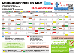 Abfallkalender Ober-Widdersheim 2016