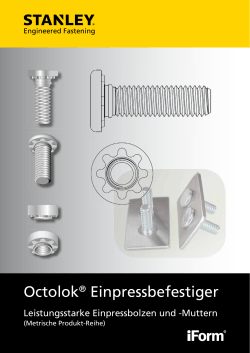 Octolok einpressbolzen und -muttern