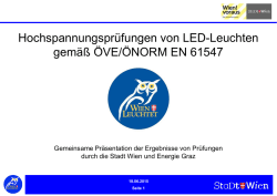 Hochspannungsprüfungen von LED-Leuchten