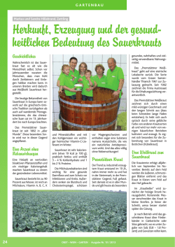 Herkunft, Erzeugung und der gesund
