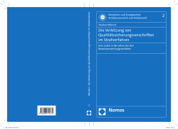 Die Verletzung von Qualit&auml;tssicherungsvorschriften im