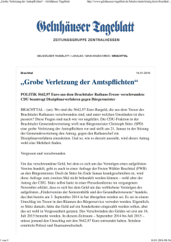 Grobe Verletzung der Amtspflichten