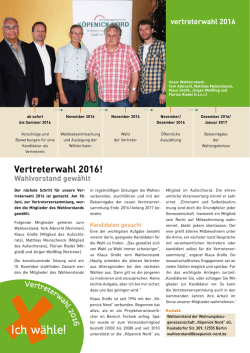 Ich w&auml;hle! - Wohnungsbaugenossenschaft K&ouml;penick