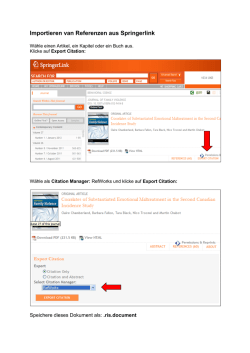 Importieren van Referenzen aus Springerlink