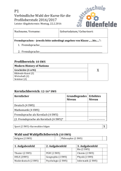 Wahlzettel Profil 1 2016 - Stadtteilschule Oldenfelde