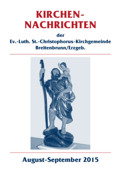 Kirchennachrichten August September 2015 - Ev.