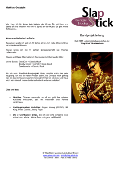 Info / Vita / Musikalischer Lebenslauf