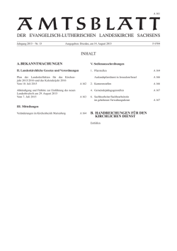 INHALT - Evangelisch-Lutherische Landeskirche Sachsens