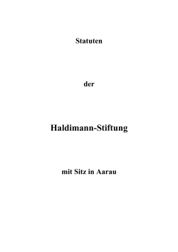 Statuten - Haldimann