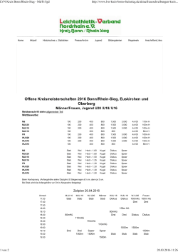 Zeitplan KM 29.+30.04.2016 Troisdorf