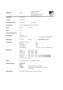 Ausschreibung - TSV Adendorf