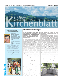 10.07.2015 - Kirchgemeinde Freienbach