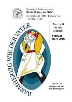 März 2016 - Kath. Kirchengemeinde Hl. Johannes der Täufer
