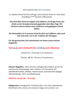 Vom14.05.2016 (Ankunft) bis 27/28.05.2016 (Abreise)