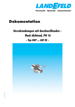 Dokumentation - Verschraubungen mit Anschwei&szlig;enden