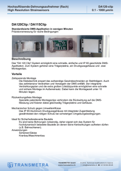 hochaufl&ouml;sender dehnungsaufnehmer flach da120 clip