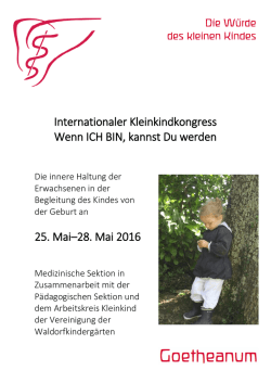 Internationaler Kleinkindkongress Wenn ICH BIN, kannst Du werden