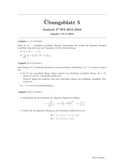 ¨Ubungsblatt 5