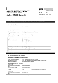 SICHERHEITSDATENBLATT StoPur EZ 505 Komp. B