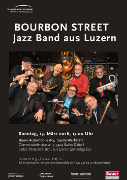 BOURBON STREET Jazz Band aus Luzern