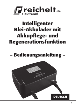 Intelligenter Blei-Akkulader mit Akkupflege