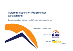 Speicherpreismonitor - Bundesverband Solarwirtschaft