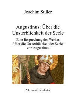 Augustinus: Über die Unsterblichkeit der Seele