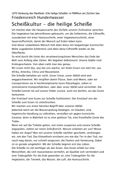 Schei&szlig;kultur - die heilige Schei&szlig;e