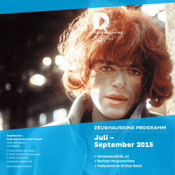Juli &ndash; September 2015 - Deutsches Historisches Museum