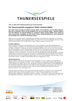 Die Thunerseespiele engagieren Walter Andreas M&uuml;ller