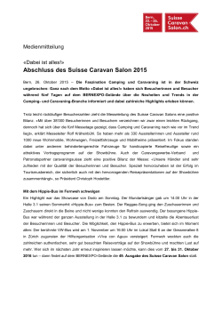 Abschluss des Suisse Caravan Salon 2015