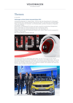 01.03.2016 Volkswagen auf dem Genfer Automobil