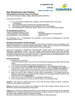 Hydrostatische Versuche mit der Fischblase