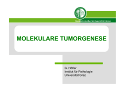 Molekulare Tumorgenese - Graz University of Technology