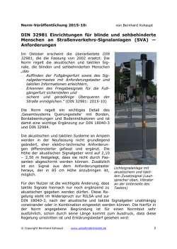 DIN 32981 Einrichtungen f&uuml;r blinde und